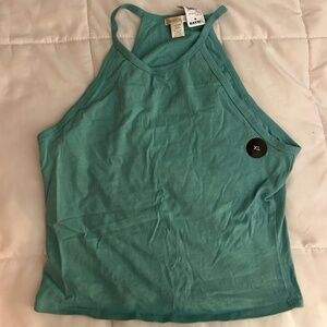 NWT tilly's halter neck teal tank top - size XL